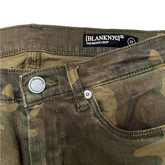 NWT Blank NYC Camouflage Camo Print Cropped Skinny Jeans The Reade Crop size 27 - Picture 5 of 11